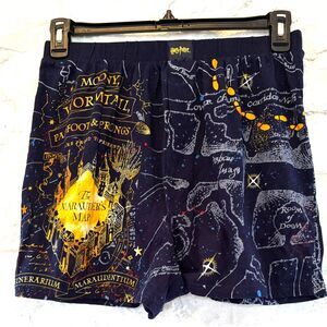 Harry Potter Marauder's Map Navy Blue Boxer Shorts 100% Cotton Men's Large